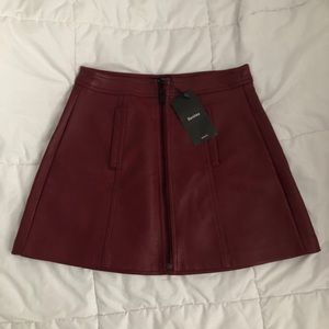 leather mini skirt